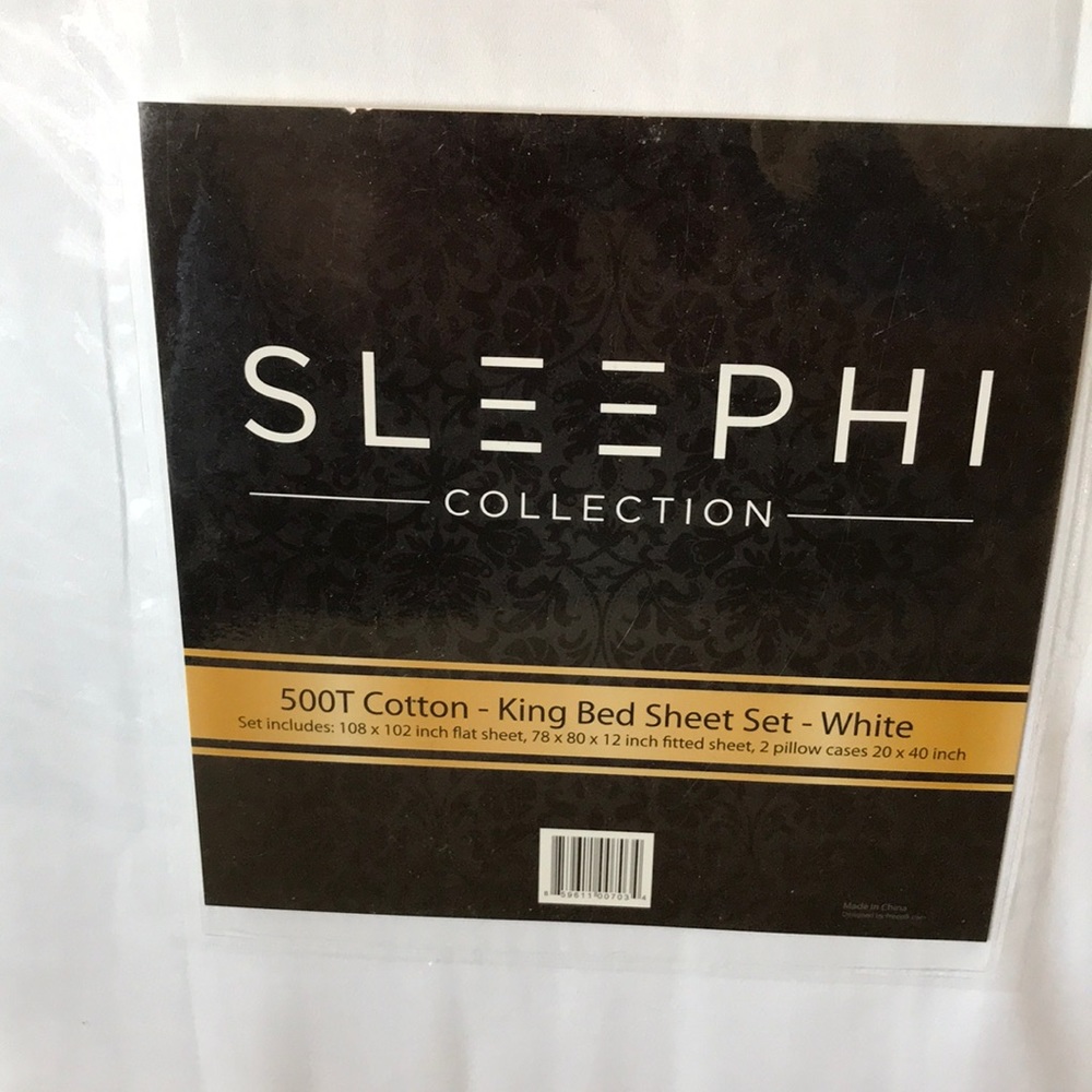 500 TC white sheet set